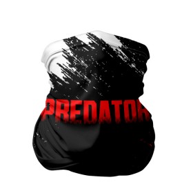 Бандана-труба 3D с принтом PREDATOR в Новосибирске, 100% полиэстер, ткань с особыми свойствами — Activecool | плотность 150‒180 г/м2; хорошо тянется, но сохраняет форму | Тематика изображения на принте: aliens | avp | black | cinema | predator | кино | фильм хищник | фильмы | хищник | чёрный | чужой