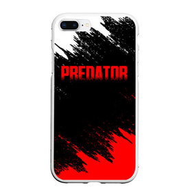 Чехол для iPhone 7Plus/8 Plus матовый с принтом PREDATOR в Новосибирске, Силикон | Область печати: задняя сторона чехла, без боковых панелей | aliens | avp | black | cinema | predator | кино | фильм хищник | фильмы | хищник | чёрный | чужой