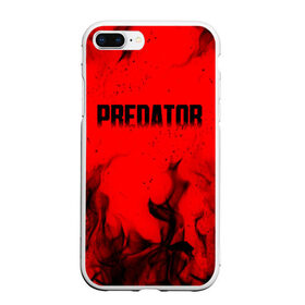 Чехол для iPhone 7Plus/8 Plus матовый с принтом PREDATOR в Новосибирске, Силикон | Область печати: задняя сторона чехла, без боковых панелей | aliens | avp | black | cinema | predator | кино | фильм хищник | фильмы | хищник | чёрный | чужой