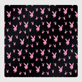 Магнитный плакат 3Х3 с принтом Playboy в Новосибирске, Полимерный материал с магнитным слоем | 9 деталей размером 9*9 см | Тематика изображения на принте: bunny | erotic | hefner | hugh | magazine | playboy | журнал | зайка | кролик | плейбой | хефнер | ххх | хью