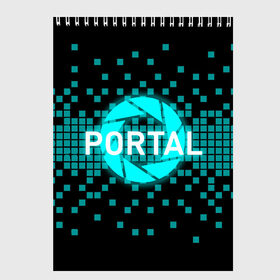 Скетчбук с принтом Portal в Новосибирске, 100% бумага
 | 48 листов, плотность листов — 100 г/м2, плотность картонной обложки — 250 г/м2. Листы скреплены сверху удобной пружинной спиралью | Тематика изображения на принте: 3d | aperture science | black mesa xen | half life | portal | portal 2 | valve | игра | портал