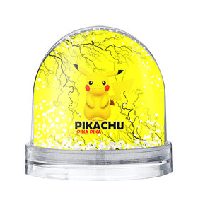 Снежный шар с принтом Pikachu Pika Pika в Новосибирске, Пластик | Изображение внутри шара печатается на глянцевой фотобумаге с двух сторон | pika | pikachu | аниме | детская | детям | игры | молния | мышка | мышь | пика | пикачу | покемон | покемоны