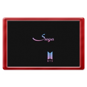 Магнит 45*70 с принтом BTS Suga в Новосибирске, Пластик | Размер: 78*52 мм; Размер печати: 70*45 | bts | j hope | j pop | jimin | jin | jungkook | k pop | korea | music | nct | pop | pop idols | suga | v | айдолы | бтс | идолы | к поп | корейская музыка | корея | нст | поп | попса | чимин