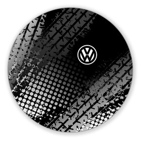 Коврик для мышки круглый с принтом Volkswagen в Новосибирске, резина и полиэстер | круглая форма, изображение наносится на всю лицевую часть | Тематика изображения на принте: volkswagen | vw | vw значок | vw лого | vw марка | vw эмблема | wv | значок vw | значок фольксваген | лого автомобиля | лого вольцваген | логотип vw | фольксваген | фольцваген