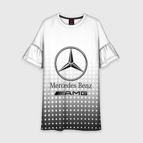 Детское платье 3D с принтом Mercedes-Benz в Новосибирске, 100% полиэстер | прямой силуэт, чуть расширенный к низу. Круглая горловина, на рукавах — воланы | Тематика изображения на принте: amg | mercedes | mercedes значок | mercedes лого | mercedes марка | амг | бенц | лого автомобиля | логотип мерседес | мерин | мерс | мерседес | мерседес бенз | мерседес лого | мерседес эмблема