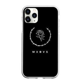 Чехол для iPhone 11 Pro матовый с принтом MXDVS в Новосибирске, Силикон |  | Тематика изображения на принте: +32 | 32 | logo | mxdvs | бренд | бренд mxdvs | бренловые картинки | лого | лого mxdvs | логотип | логотип mxdvs | мхдвс | прикольные картинки | роза | шипы