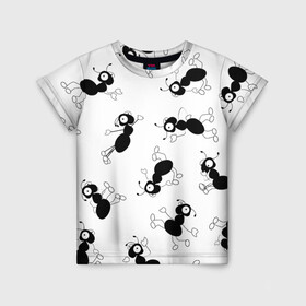 Детская футболка 3D с принтом Муравьи  в Новосибирске, 100% гипоаллергенный полиэфир | прямой крой, круглый вырез горловины, длина до линии бедер, чуть спущенное плечо, ткань немного тянется | big | picture | картинки | лето | муравейник | муравьи | насекомые | популярные | прикольные