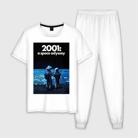 Мужская пижама хлопок с принтом 2001: а Space Odyssey в Новосибирске, 100% хлопок | брюки и футболка прямого кроя, без карманов, на брюках мягкая резинка на поясе и по низу штанин
 | 