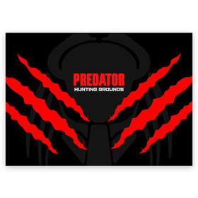 Поздравительная открытка с принтом PREDATOR:HUNTING GROUNDS в Новосибирске, 100% бумага | плотность бумаги 280 г/м2, матовая, на обратной стороне линовка и место для марки
 | predator hunting grounds | predator. | охотничьи угодья | чужой против хищника