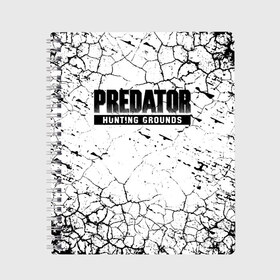 Тетрадь с принтом PREDATOR HUNTING GROUNDS в Новосибирске, 100% бумага | 48 листов, плотность листов — 60 г/м2, плотность картонной обложки — 250 г/м2. Листы скреплены сбоку удобной пружинной спиралью. Уголки страниц и обложки скругленные. Цвет линий — светло-серый
 | 90 е | predator | predator:hunting grounds | апгрейд | взгляд | воители | добыча | клыки | монстр | монстры | предатор | пришелец | против чужого | существо | фантастика | фэнтези | хищник