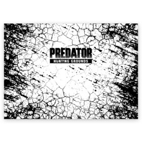 Поздравительная открытка с принтом PREDATOR: HUNTING GROUNDS. в Новосибирске, 100% бумага | плотность бумаги 280 г/м2, матовая, на обратной стороне линовка и место для марки
 | 90 е | predator | predator:hunting grounds | апгрейд | взгляд | воители | добыча | клыки | монстр | монстры | предатор | пришелец | против чужого | существо | фантастика | фэнтези | хищник