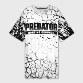 Платье-футболка 3D с принтом PREDATOR: HUNTING GROUNDS. в Новосибирске,  |  | 90 е | predator | predator:hunting grounds | апгрейд | взгляд | воители | добыча | клыки | монстр | монстры | предатор | пришелец | против чужого | существо | фантастика | фэнтези | хищник