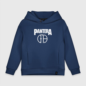 Детское худи Oversize хлопок с принтом Pantera. в Новосибирске, френч-терри — 70% хлопок, 30% полиэстер. Мягкий теплый начес внутри —100% хлопок | боковые карманы, эластичные манжеты и нижняя кромка, капюшон на магнитной кнопке | Тематика изображения на принте: pantera | американская метал группа | грув метал | группа | музыка | пантера | рок | рок группа