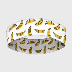 Повязка на голову 3D с принтом Бананы в Новосибирске,  |  | banana | vegan | абстракция банан | банан | бананы | веган | веганам | веганский | гавайский | еда | желтый | летний | лето | паттерн | правильное питание | рисунок банан | рисунок линией | фрукты