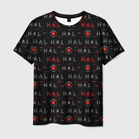 Мужская футболка 3D с принтом HAL 9000 в Новосибирске, 100% полиэфир | прямой крой, круглый вырез горловины, длина до линии бедер | Тематика изображения на принте: discovery one | eva pod | frank poole | hal 9000 | heywood floyd | space odyssey | stanley kubrick | vdgerir