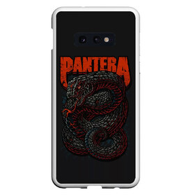 Чехол для Samsung S10E с принтом PANTERA в Новосибирске, Силикон | Область печати: задняя сторона чехла, без боковых панелей | Тематика изображения на принте: 1980 | 1990 | 80 | 80 е | 90 | metal | music | pantera | panther | retro | rock | метал | музыка | пантера | ретро | рок