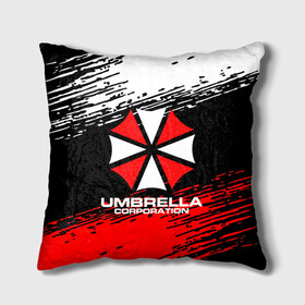 Подушка 3D с принтом Umbrella Corporation. в Новосибирске, наволочка – 100% полиэстер, наполнитель – холлофайбер (легкий наполнитель, не вызывает аллергию). | состоит из подушки и наволочки. Наволочка на молнии, легко снимается для стирки | resident evil | umbrella corporation | амбрелла | амбрелла корпорейшн | вирус | вымышленная военная и фармацевтическая корпорация | игра | умбрелла