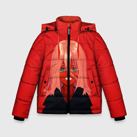 Зимняя куртка для мальчиков 3D с принтом LITTLE DEVIL в Новосибирске, ткань верха — 100% полиэстер; подклад — 100% полиэстер, утеплитель — 100% полиэстер | длина ниже бедра, удлиненная спинка, воротник стойка и отстегивающийся капюшон. Есть боковые карманы с листочкой на кнопках, утяжки по низу изделия и внутренний карман на молнии. 

Предусмотрены светоотражающий принт на спинке, радужный светоотражающий элемент на пуллере молнии и на резинке для утяжки | 02 | anime | darling in the franxx | hiro | manga | zero two | аниме | любимый во франксе | манга | милый во франксе | ноль два | хиро