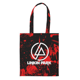 Шоппер 3D с принтом Linkin Park в Новосибирске, 100% полиэстер | Плотность: 200 г/м2; Размер: 34×35 см; Высота лямок: 30 см | chester bennington | linkin park | rock | группа | линкин парк | логотип | музыка | рок | рок н ролл | честер беннингтон | эмблема