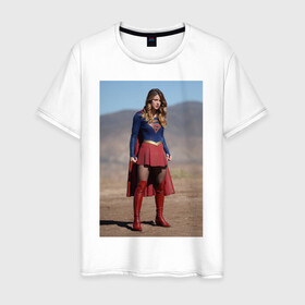 Мужская футболка хлопок с принтом Supergirl в Новосибирске, 100% хлопок | прямой крой, круглый вырез горловины, длина до линии бедер, слегка спущенное плечо. | kara danvers | supergirl | vdzabma | кара дэнверс | супергерл