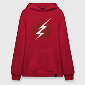 Худи SuperOversize хлопок с принтом The Flash logo в Новосибирске, 70% хлопок, 30% полиэстер, мягкий начес внутри | карман-кенгуру, эластичная резинка на манжетах и по нижней кромке, двухслойный капюшон
 | the flash | vdzabma | флэш