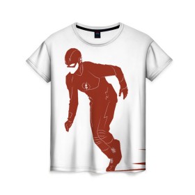 Женская футболка 3D с принтом The Flash в Новосибирске, 100% полиэфир ( синтетическое хлопкоподобное полотно) | прямой крой, круглый вырез горловины, длина до линии бедер | barry allen | the flash | vdzabma | барри аллен | флэш
