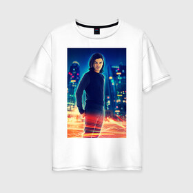 Женская футболка хлопок Oversize с принтом Cisco Ramon в Новосибирске, 100% хлопок | свободный крой, круглый ворот, спущенный рукав, длина до линии бедер
 | Тематика изображения на принте: cisco ramon | the flash | vdzabma | флэш | циско рамон