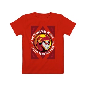 Детская футболка хлопок с принтом The Flash в Новосибирске, 100% хлопок | круглый вырез горловины, полуприлегающий силуэт, длина до линии бедер | barry allen | the flash | vdzabma | барри аллен | флэш