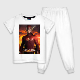 Детская пижама хлопок с принтом The Flash в Новосибирске, 100% хлопок |  брюки и футболка прямого кроя, без карманов, на брюках мягкая резинка на поясе и по низу штанин
 | barry allen | the flash | vdzabma | барри аллен | флэш