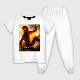 Детская пижама хлопок с принтом The Flash в Новосибирске, 100% хлопок |  брюки и футболка прямого кроя, без карманов, на брюках мягкая резинка на поясе и по низу штанин
 | barry allen | the flash | vdzabma | барри аллен | флэш