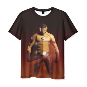 Мужская футболка 3D с принтом Wally West в Новосибирске, 100% полиэфир | прямой крой, круглый вырез горловины, длина до линии бедер | kid flash | the flash | vdzabma | wally west | кид флэш | уолли уэст | флэш