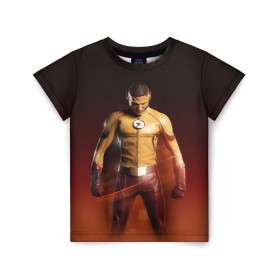 Детская футболка 3D с принтом Wally West в Новосибирске, 100% гипоаллергенный полиэфир | прямой крой, круглый вырез горловины, длина до линии бедер, чуть спущенное плечо, ткань немного тянется | kid flash | the flash | vdzabma | wally west | кид флэш | уолли уэст | флэш