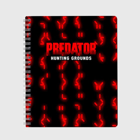 Тетрадь с принтом PREDATOR HUNTING GROUNDS в Новосибирске, 100% бумага | 48 листов, плотность листов — 60 г/м2, плотность картонной обложки — 250 г/м2. Листы скреплены сбоку удобной пружинной спиралью. Уголки страниц и обложки скругленные. Цвет линий — светло-серый
 | 90 е | predator | predator:hunting grounds | апгрейд | взгляд | воители | добыча | клыки | монстр | монстры | предатор | пришелец | против чужого | существо | фантастика | фэнтези | хищник