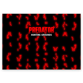 Поздравительная открытка с принтом PREDATOR: HUNTING GROUNDS. в Новосибирске, 100% бумага | плотность бумаги 280 г/м2, матовая, на обратной стороне линовка и место для марки
 | 90 е | predator | predator:hunting grounds | апгрейд | взгляд | воители | добыча | клыки | монстр | монстры | предатор | пришелец | против чужого | существо | фантастика | фэнтези | хищник