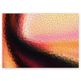 Поздравительная открытка с принтом Пикси кожа в Новосибирске, 100% бумага | плотность бумаги 280 г/м2, матовая, на обратной стороне линовка и место для марки
 | Тематика изображения на принте: абстракция | волны | геометрия | градиент | графен | графика | карбон | квадрат | кожа | коллаж | кубизм | линия | мозаика | палитра | пиксели | пикси | поп | радуга | радужная | сетка | сеть | соты