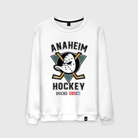 Мужской свитшот хлопок с принтом ANAHEIM DUCKS в Новосибирске, 100% хлопок |  | anaheim | ducks | hockey | nhl | sport | usa | клюшки | нхл | спорт | утки | хоккей | шайбу