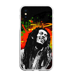 Чехол для iPhone XS Max матовый с принтом Боб Марли в Новосибирске, Силикон | Область печати: задняя сторона чехла, без боковых панелей | боб марли | регги | свобода | хиппи