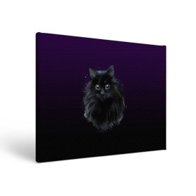 Холст прямоугольный с принтом черный кот на фиолетовом фоне в Новосибирске, 100% ПВХ |  | Тематика изображения на принте: акварель | глаза | клево | котейка | котенок | котик | котэ | кошак | кошка | красиво | любителю кошек | модно | мяу | подарок | пушистый | рисунок | стильно | темный | черный кот | шерсть