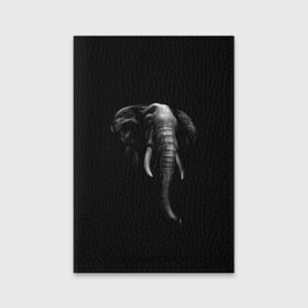 Обложка для паспорта матовая кожа с принтом Слон в Новосибирске, натуральная матовая кожа | размер 19,3 х 13,7 см; прозрачные пластиковые крепления | Тематика изображения на принте: арт | животные | звери | слон | слоны