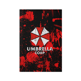 Обложка для паспорта матовая кожа с принтом UMBRELLA в Новосибирске, натуральная матовая кожа | размер 19,3 х 13,7 см; прозрачные пластиковые крепления | biohazard | blood | coronavirus | evil | monster | resident evil | umbrella | virus | абстракция | амбрелла | вирус | игра | коронавирус | кровь | логотип | монстр | опасность | пандемия