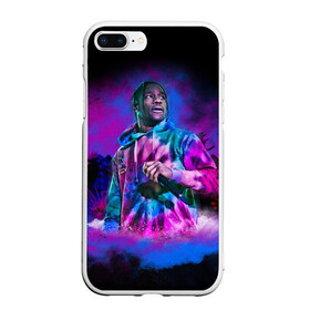 Чехол для iPhone 7Plus/8 Plus матовый с принтом TRAVIS SCOTT в Новосибирске, Силикон | Область печати: задняя сторона чехла, без боковых панелей | america | astroworld | cactus jack | rap | travis scott | usa | wish you were here | америка | зарубежный реп | кактус джек | реп | сша | трэвис скотт