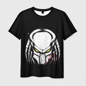 Мужская футболка 3D с принтом Predator в Новосибирске, 100% полиэфир | прямой крой, круглый вырез горловины, длина до линии бедер | alien | arnold | dutch | grounds | horror | hunting | predator | schwarzenegger | арнольд | голландец | датч | инопланетянин | ужасы | хищник | чужой | шварценеггер