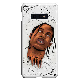 Чехол для Samsung S10E с принтом TRAVIS SCOTT в Новосибирске, Силикон | Область печати: задняя сторона чехла, без боковых панелей | Тематика изображения на принте: america | astroworld | cactus jack | rap | travis scott | usa | wish you were here | америка | зарубежный реп | кактус джек | реп | сша | трэвис скотт