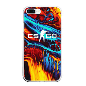 Чехол для iPhone 7Plus/8 Plus матовый с принтом CS GO STRIPES FLAME КС ГО ПЛАМЯ в Новосибирске, Силикон | Область печати: задняя сторона чехла, без боковых панелей | Тематика изображения на принте: astralis | awp | counter strike | cs go | cs go global offensive | cs:go | faze clan | hyper beast | team liquid | астралис | кс го | тим ликвид | фейз клан | хайпер бист