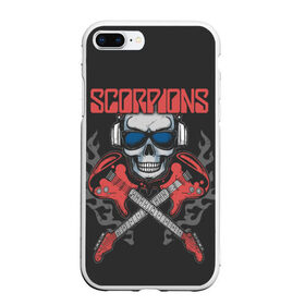 Чехол для iPhone 7Plus/8 Plus матовый с принтом Scorpions в Новосибирске, Силикон | Область печати: задняя сторона чехла, без боковых панелей | klaus meine | live in munich | return to forever | rock music | scorpions | you like | клаус майне | маттиас ябс | рудольф шенкер | скорпионз