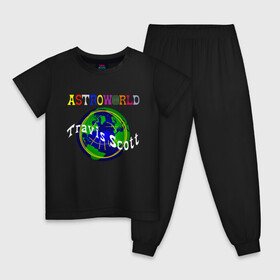 Детская пижама хлопок с принтом ASTROWORLD | ТРЕВИС СКОТ (Z) в Новосибирске, 100% хлопок |  брюки и футболка прямого кроя, без карманов, на брюках мягкая резинка на поясе и по низу штанин
 | 21 savage | astroworld | hip hop | juice wrld | quavo | rap | the weeknd | travis scott | астроворд | астроворлд | джеймс блейк | дрейк | кид кади | реп | рэп | стиви уандер | тревис скот | фрэнк оушен