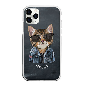 Чехол для iPhone 11 Pro Max матовый с принтом Кот в очках в Новосибирске, Силикон |  | Тематика изображения на принте: cat | в очках | кот | кот рокер | котик | котяра | кошка | крутой кот | милый | милый кот | рокер