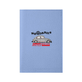 Обложка для паспорта матовая кожа с принтом Volkswagen Beetle в Новосибирске, натуральная матовая кожа | размер 19,3 х 13,7 см; прозрачные пластиковые крепления | volkswagen beetle | авто | битл | гонки | жук | машина | фольц | фольцваген