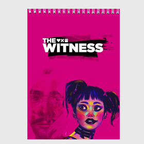 Скетчбук с принтом The Witness в Новосибирске, 100% бумага
 | 48 листов, плотность листов — 100 г/м2, плотность картонной обложки — 250 г/м2. Листы скреплены сверху удобной пружинной спиралью | love death  robots | love death and robots | love death robots | sonnies edge | the witness | witness | zima blue