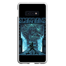 Чехол для Samsung S10E с принтом Scorpions в Новосибирске, Силикон | Область печати: задняя сторона чехла, без боковых панелей | Тематика изображения на принте: klaus meine | live in munich | return to forever | rock music | scorpions | you like | клаус майне | маттиас ябс | рудольф шенкер | скорпионз